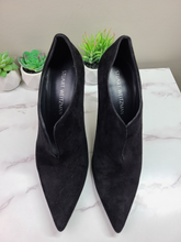 Load image into Gallery viewer, Stuart Weitzman Black Suede Pointed Toe Booties

